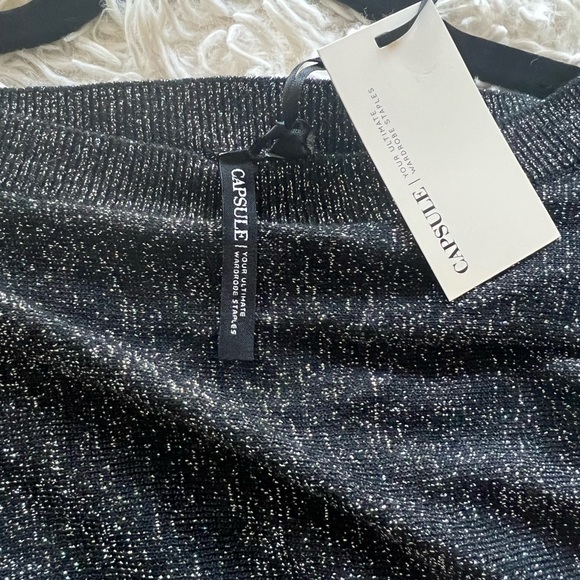 Capsule Women’s Sparkle Midi Metallic Dress in Black and Silver Size 8/10 - Picture 8 of 8